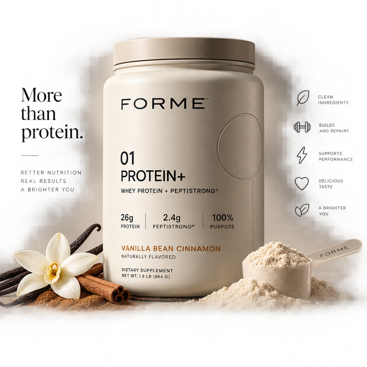 FORME 01 — PROTEIN+ tub in Vanilla Bean
